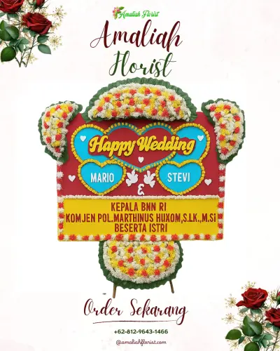 Karangan Papan Bunga Pernikahan di Sei Kera Hilir Ii